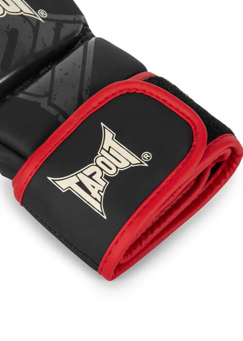 mma trainingshandschuhe de polipiel (1 par) negro/rojo/ecru