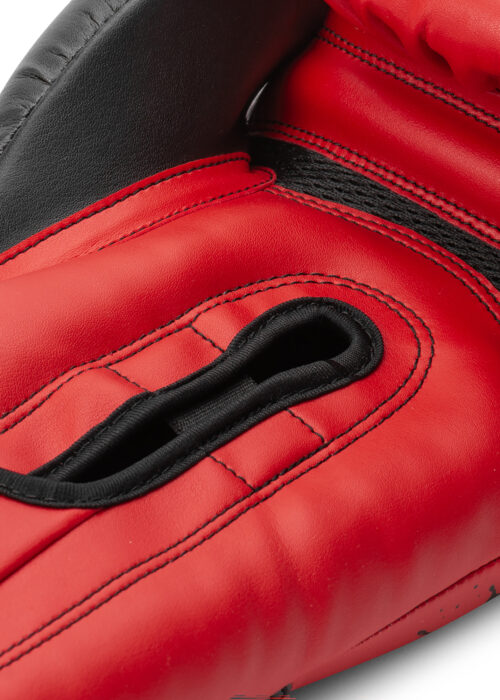 guantes profesionales de boxeo de polipiel (1par) rojo/negro