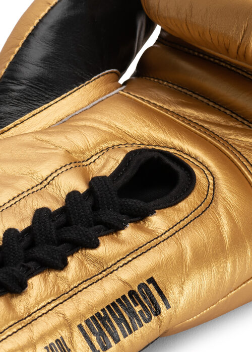 guantes profesionales de boxeo de cuero (1 par) gold/negro