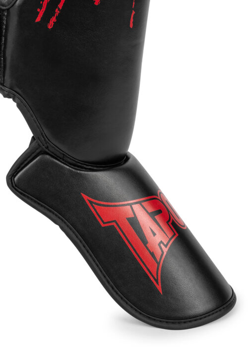 schienbeinschoner de polipiel (1 par) negro/rojo