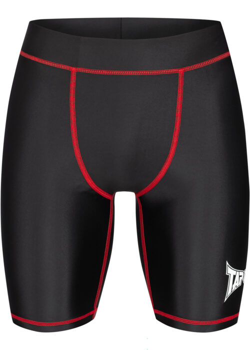 pantalón de hombre corto técnico slim fit negro/blanco/rojo