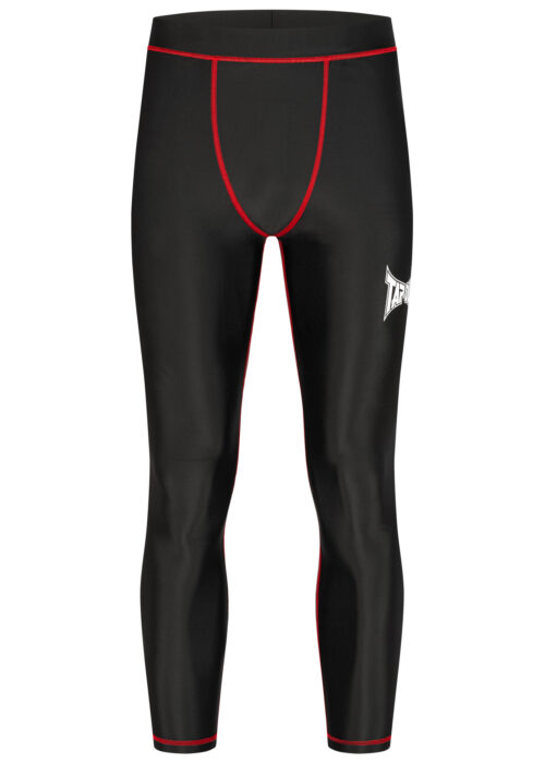 hombre funktionsleggings slim fit negro/blanco/rojo