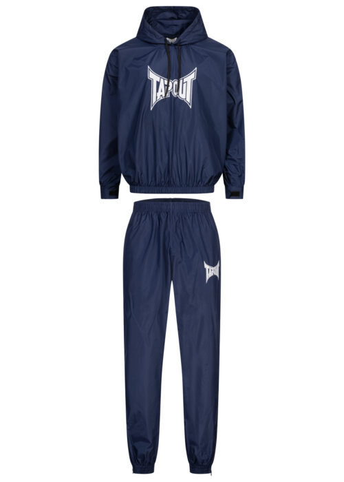 hombre saunaanzug azul marino/blanco