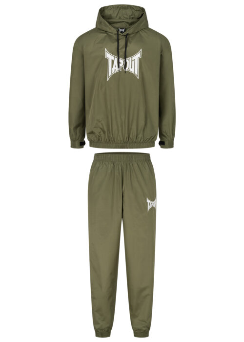 hombre saunaanzug olive/blanco