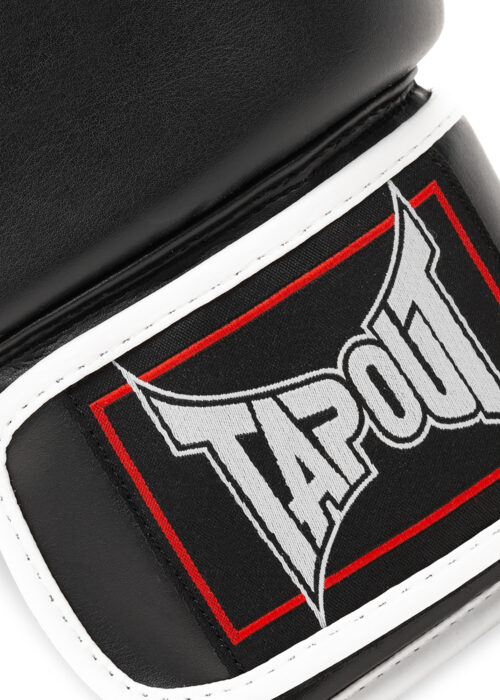 guantes profesionales de boxeo de polipiel (1par) negro/blanco