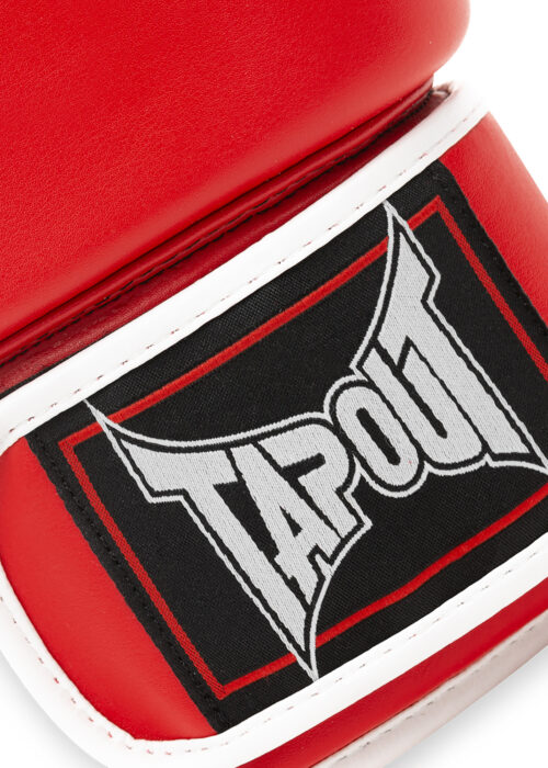 guantes profesionales de boxeo de polipiel (1par) rojo/blanco