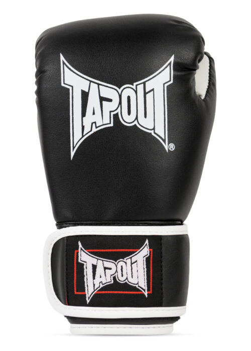junior guantes profesionales de boxeo de polipiel (1par) negro/blanco