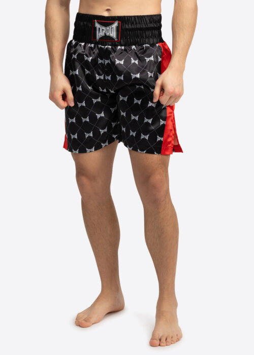 pantalón de hombre de boxeo negro/rojo/gris