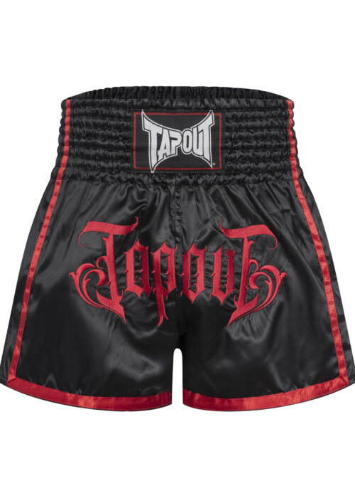 hombre thaibox pantalón negro/rojo