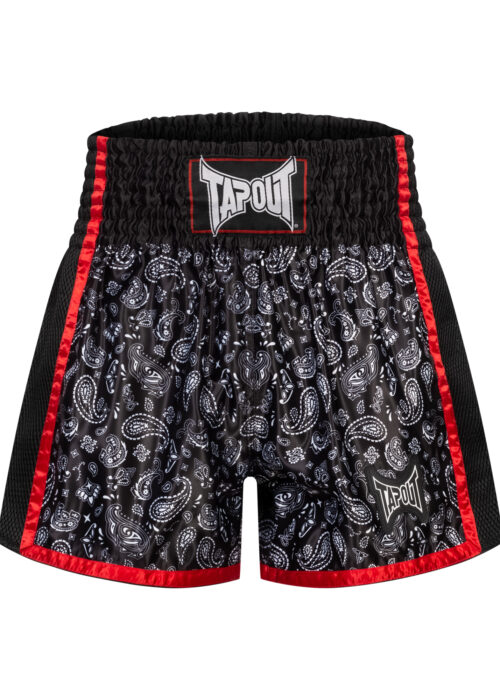 hombre thaibox pantalón negro/rojo/blanco