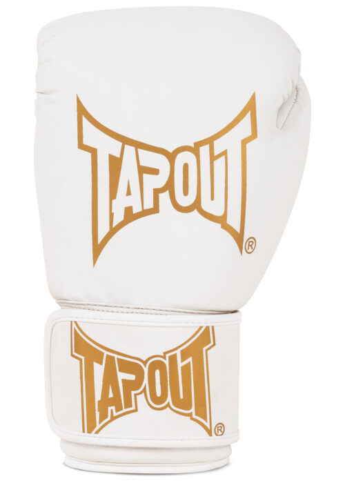 guantes profesionales de boxeo de polipiel (1par) blanco/gold