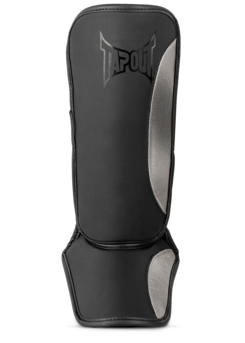 junior schienbeinschoner de polipiel (1 par) negro/plateado