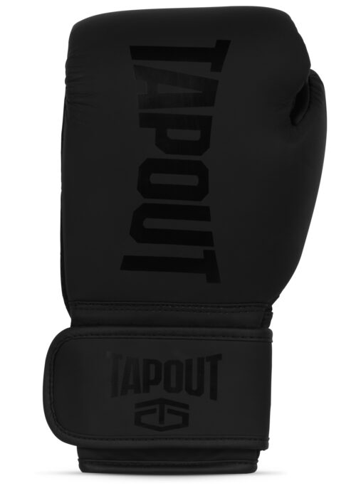 guantes profesionales de boxeo de polipiel negro/negro