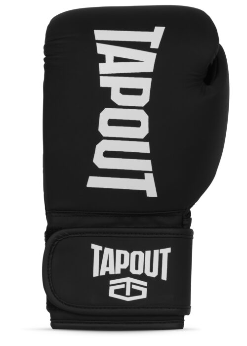 guantes profesionales de boxeo de polipiel negro/blanco