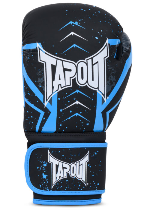 guantes profesionales de boxeo de polipiel negro/azul/blanco