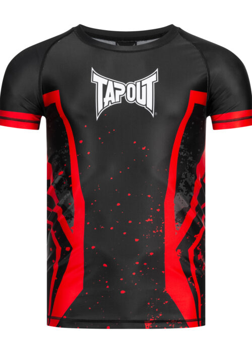 camiseta de hombre técnica slim fit negro/rojo/blanco