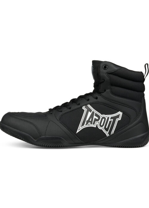 botas profesionales de boxeo negro/blanco