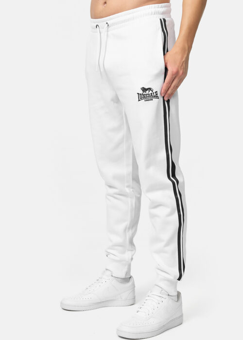 foindle pantalón de hombre de chándal regular fit blanco/negro