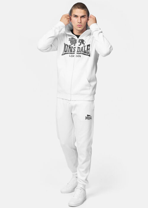 keppanach hombre chándal con capucha regular fit blanco/negro