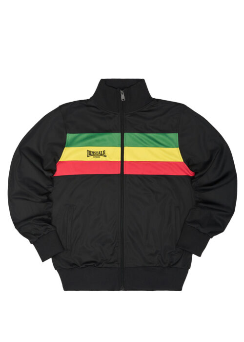 sounds three chaqueta de entrenamiento para hombre, slim fit negro/arcoiris