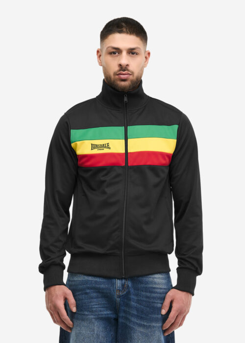 sounds three chaqueta de entrenamiento para hombre, slim fit negro/arcoiris