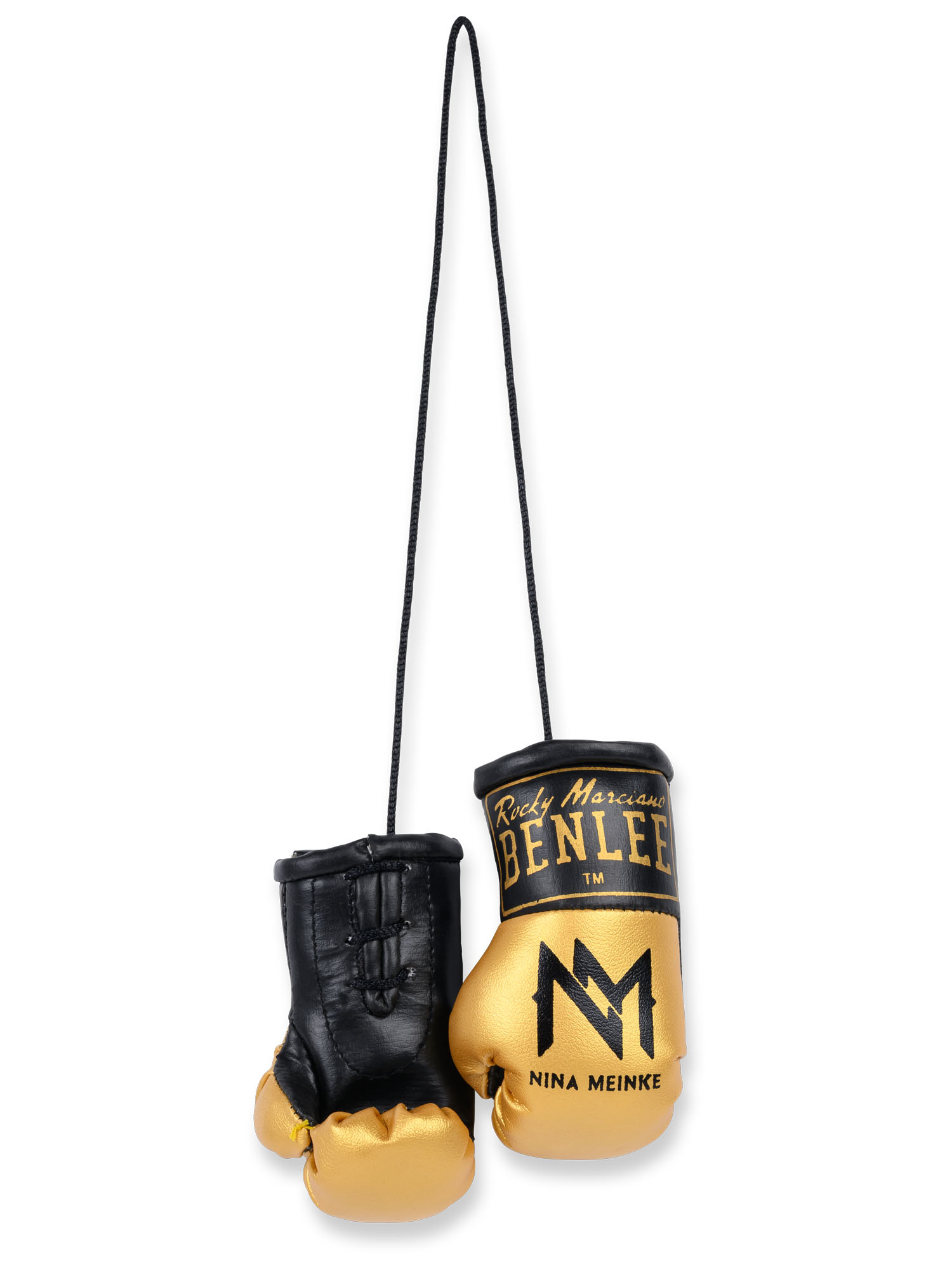 mini gloves nina dorado/negro