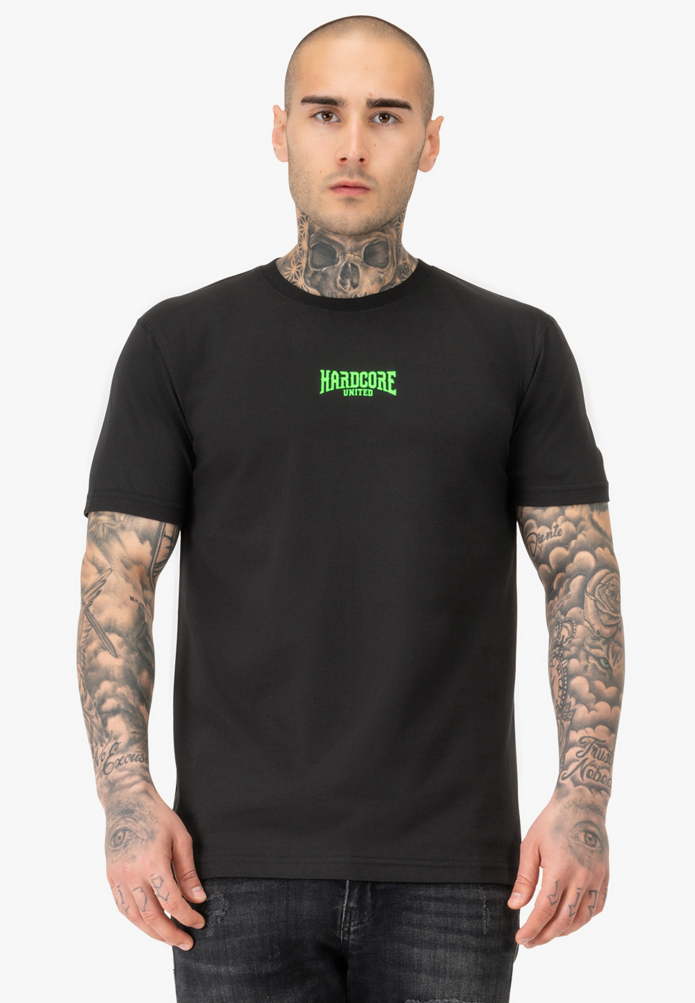 skully negro/neon verde